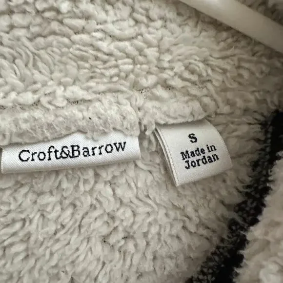 Croft & Barrow Micro Fleece Embroidered Cardinal Zip Up Jacket Sweater SMALL - Picture 9 of 15